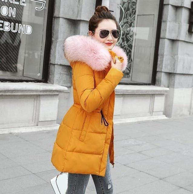 Women Puffer Jacket With Large Faux Fur hood