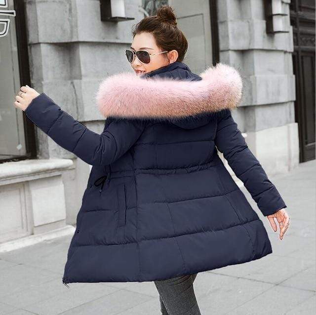 Women Puffer Jacket With Large Faux Fur hood