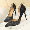 Women Pumps Extrem Sexy High Heels Women Shoes Thin Heels Female Shoes Wedding Shoes Gold Sliver White Ladies Shoes-Gradient Black-4.5-JadeMoghul Inc.