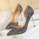 Women Pumps Extrem Sexy High Heels Women Shoes Thin Heels Female Shoes Wedding Shoes Gold Sliver White Ladies Shoes-multicolor-4.5-JadeMoghul Inc.
