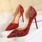 Women Pumps Extrem Sexy High Heels Women Shoes Thin Heels Female Shoes Wedding Shoes Gold Sliver White Ladies Shoes-Red-4.5-JadeMoghul Inc.