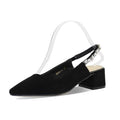 Women Pumps Heels Shoes Woman Crystal Eleganet Thick Heel Party Pumps Female Black Spring Pointed Toe Slingbacks Shoes WeddingCE-Black-4-JadeMoghul Inc.