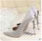 Women Pumps / High Thin Heel Metal Stilettos-silver gray-6-JadeMoghul Inc.