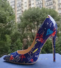 Women Pumps / Stiletto high heels Spring Wedding Party Women Shoes-blue 12cm heels-11-JadeMoghul Inc.