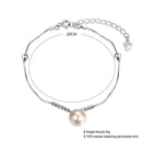 Women Pure 925 Sterling Silver Fresh Water Pearl Charm Bracelet-925 silver-JadeMoghul Inc.