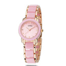 Women Quartz Bracelet Wristwatch/Stainless Steel Bracelet Watch-Gold Pink-JadeMoghul Inc.