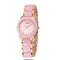 Women Quartz Bracelet Wristwatch/Stainless Steel Bracelet Watch-Gold Pink-JadeMoghul Inc.