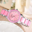 Women Quartz Bracelet Wristwatch/Stainless Steel Bracelet Watch-Pink-JadeMoghul Inc.