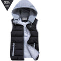 Women Quilted Sleeveless Hoodie-black-S-JadeMoghul Inc.