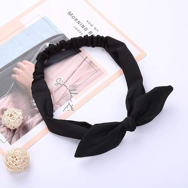 Women Rabbit Ear Print Headbands Retro Hair Accessories Knotted Turban Bandage Bandanas Hairband Headwrap Hair Bands JadeMoghul Inc. 