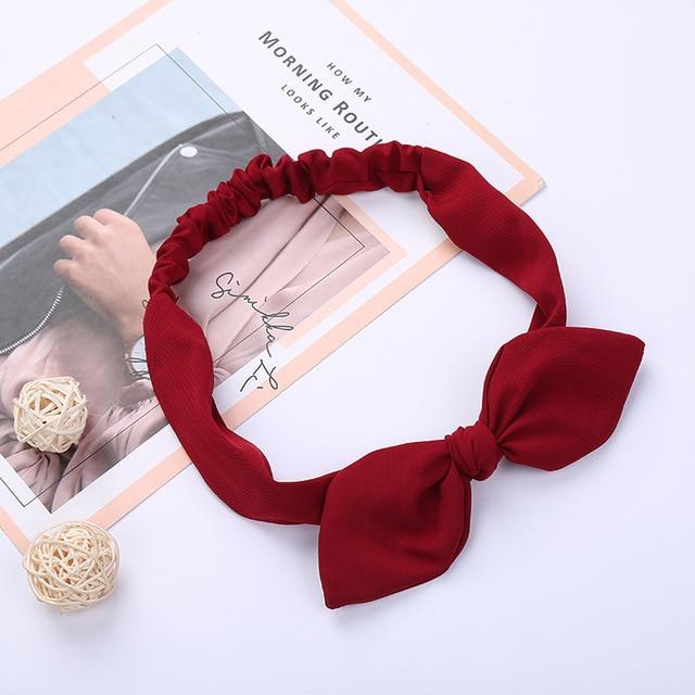 Women Rabbit Ear Print Headbands Retro Hair Accessories Knotted Turban Bandage Bandanas Hairband Headwrap Hair Bands JadeMoghul Inc. 