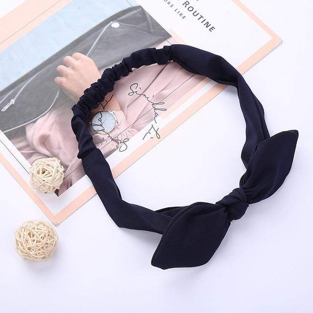 Women Rabbit Ear Print Headbands Retro Hair Accessories Knotted Turban Bandage Bandanas Hairband Headwrap Hair Bands JadeMoghul Inc. 