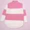 Women Rainbow Striped Colorful Sweater Tunic-PinkWhite-One Size-JadeMoghul Inc.