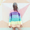 Women Rainbow Striped Colorful Sweater Tunic-YellowPurple-One Size-JadeMoghul Inc.