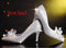 Women Rhinestone Stiletto Pumps With 3 / 4 Inch Heels-silver 9cm heel-4-JadeMoghul Inc.