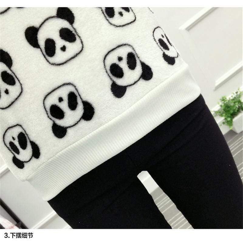 Women's Cute Teddy Bear/Panda Warm Round Neck Sweater