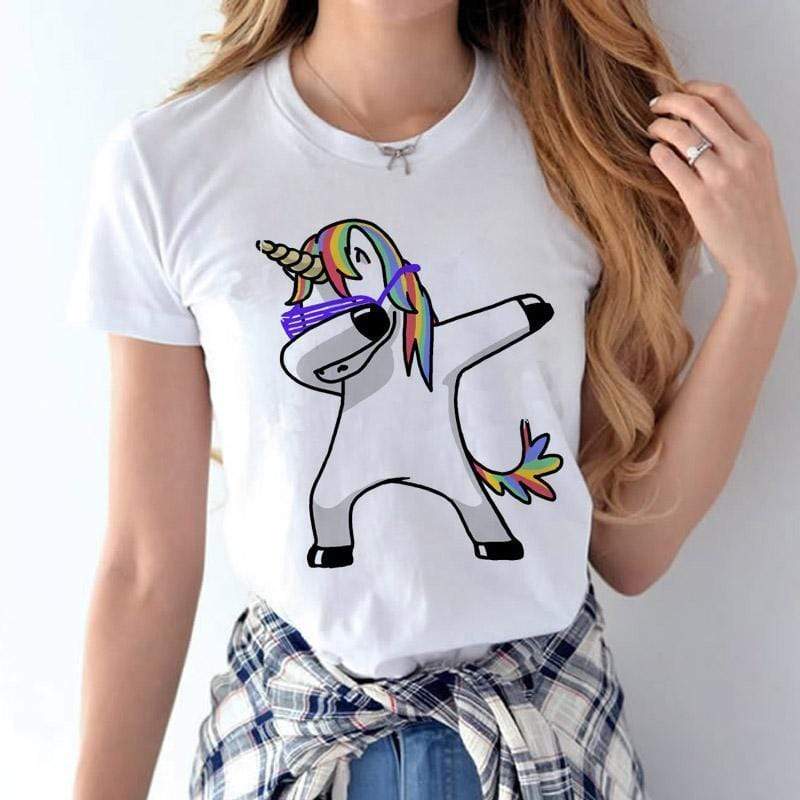 Women's Dabbing Unicorn t-shirt Top