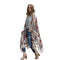 Women's Long Floral Patterned  Chiffon Kimono  Cardigan. Perfect as a beach Cover-up