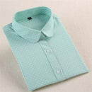 Women's Polka Dot Long Sleeved Cotton Shirt Top