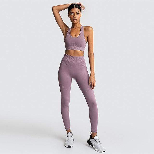 Women's Seamless Yoga Suit Sportswear Fitness Suit Sports Bra Leggings 2 Piece Sets Gym Clothes Costume For Yoga Female 2020 Hot JadeMoghul Inc. 