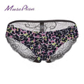 Women Seamless Cotton Breathable Lace Panties-Color leopard-XXL-JadeMoghul Inc.