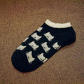Women Short Ankle Length Cat Print Cotton Socks-ws56-One Size-JadeMoghul Inc.