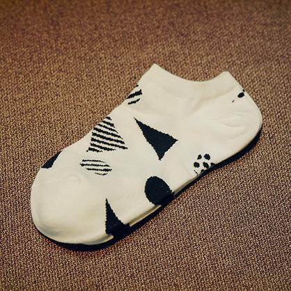 Women Short Ankle Length Cat Print Cotton Socks-ws60-One Size-JadeMoghul Inc.