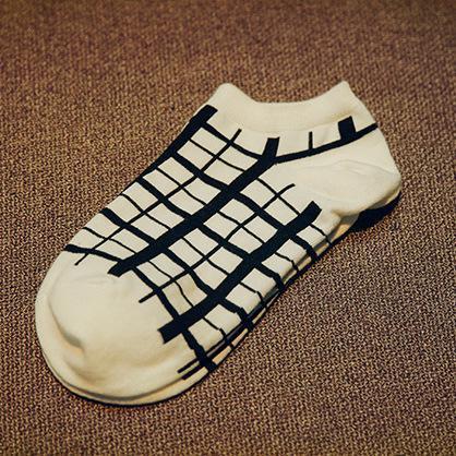 Women Short Ankle Length Cat Print Cotton Socks-ws61-One Size-JadeMoghul Inc.