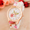 Women Silicone Strap Floral Print Summer Watch-Watch box only-JadeMoghul Inc.