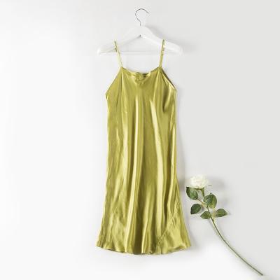 Women Silk Sleeveless Night Gown In Solid Colors