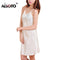 Women Silk Thin Strap Night Gown In Solid Colors-White-S-JadeMoghul Inc.