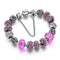 Women Silver Plated Handmade owl and Star Charm Bracelets-Pink 1-JadeMoghul Inc.