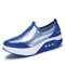 Women Slip On Platform Loafers /Walking Shoes-002 blue-6-JadeMoghul Inc.