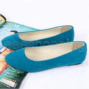 Women Slip On Suede Pumps In Solid Colors