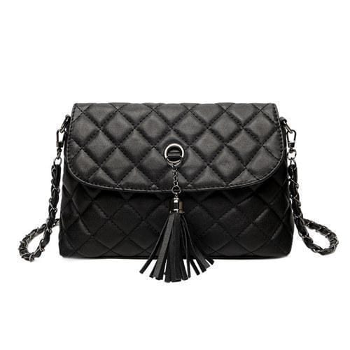 Women Small Quilted Patent Leather Cross Body Bag