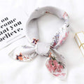 Women Small Satin Silk Scarf Square Print Wrap Foulard Femme Handkerchief Bandana Neck Hair Skinny Tie Scarves Shawls AExp