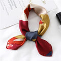 Women Small Satin Silk Scarf Square Print Wrap Foulard Femme Handkerchief Bandana Neck Hair Skinny Tie Scarves Shawls AExp