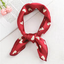 Women Small Satin Silk Scarf Square Print Wrap Foulard Femme Handkerchief Bandana Neck Hair Skinny Tie Scarves Shawls AExp