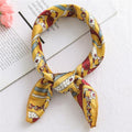 Women Small Satin Silk Scarf Square Print Wrap Foulard Femme Handkerchief Bandana Neck Hair Skinny Tie Scarves Shawls AExp