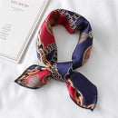 Women Small Satin Silk Scarf Square Print Wrap Foulard Femme Handkerchief Bandana Neck Hair Skinny Tie Scarves Shawls AExp