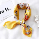 Women Small Satin Silk Scarf Square Print Wrap Foulard Femme Handkerchief Bandana Neck Hair Skinny Tie Scarves Shawls AExp