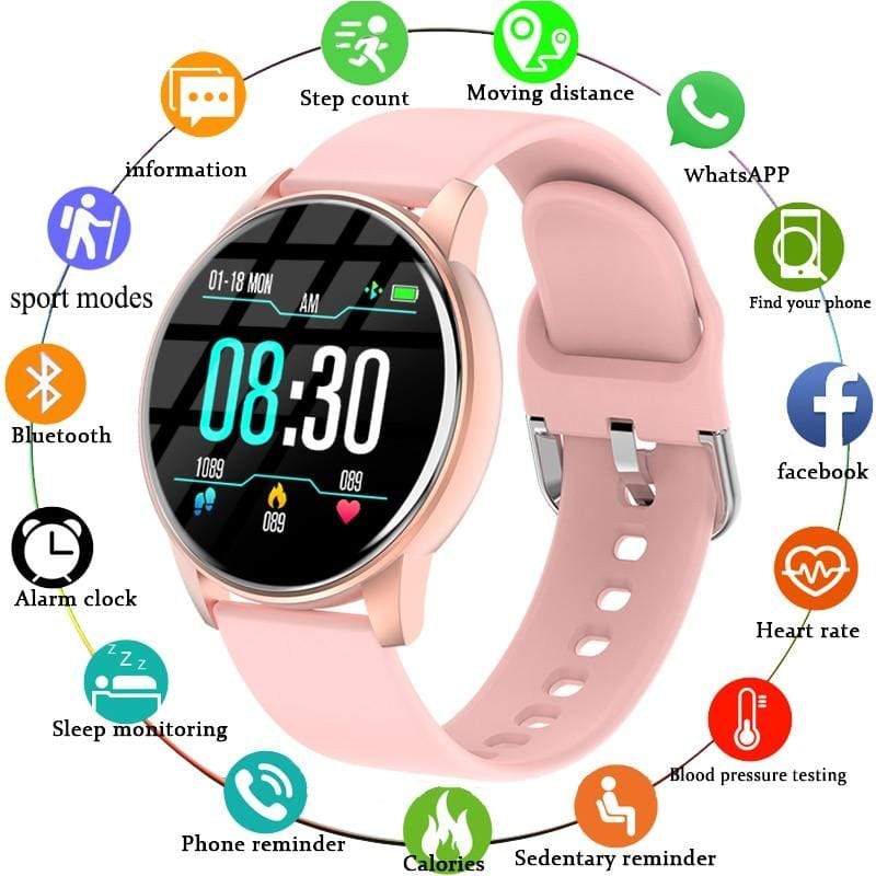 Women Smart Watch Real-time Weather Forecast Activity Tracker Heart Rate Monitor Sports Ladies Smart Watch Men For Android IOS AExp