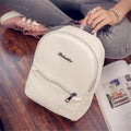 Women Soft Faux Leather Solid Color Backpack