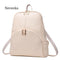 Women Soft Genuine Leather Candy Color Backpack With Adjustable Shoulder Straps-beige-JadeMoghul Inc.