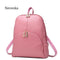 Women Soft Genuine Leather Candy Color Backpack With Adjustable Shoulder Straps-pink-JadeMoghul Inc.