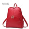 Women Soft Genuine Leather Candy Color Backpack With Adjustable Shoulder Straps-red-JadeMoghul Inc.