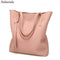 Women Soft PU Leather Tote Bag With Tassel Detailing