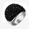 Women Solid Color Rhinestone Stainless Steel Fashion Ring-6-Black-JadeMoghul Inc.