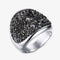 Women Solid Color Rhinestone Stainless Steel Fashion Ring-6-Gray-JadeMoghul Inc.