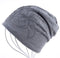 Women Solid color Slouch beanie/ Hat With Rhinestone Floral Detailing-Gray-JadeMoghul Inc.